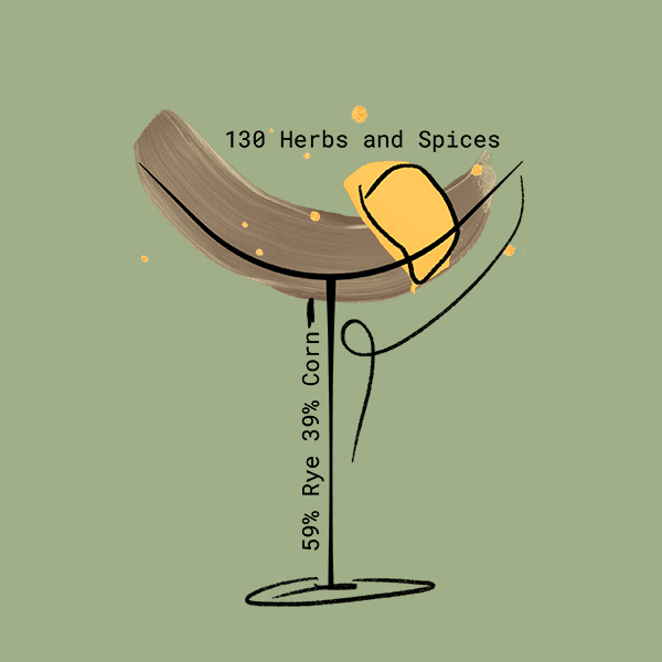 Herbs & Grain cocktail illustration