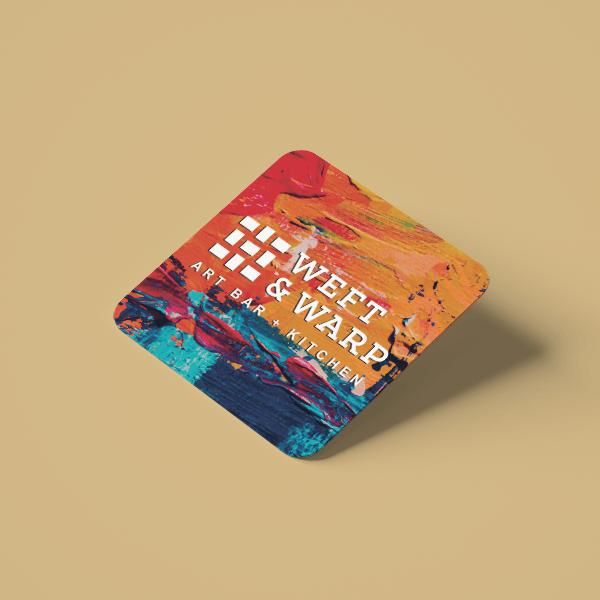 Acrylic coaster face, tan