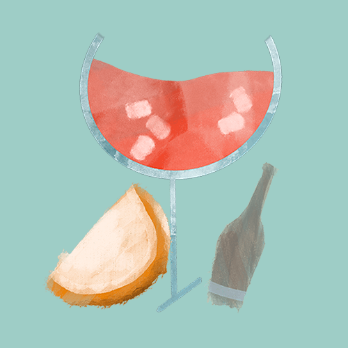 Aperol Spritz cocktail illustration