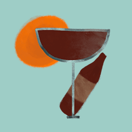 Betsy Ross cocktail illustration