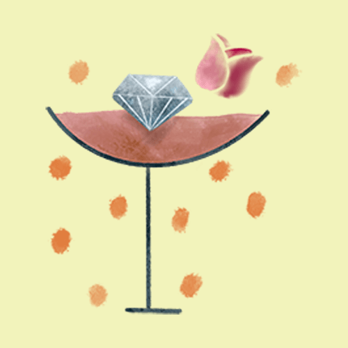 Pink Panther cocktail illustration