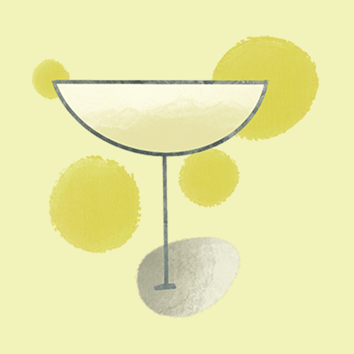 Pisco Sour cocktail illustration