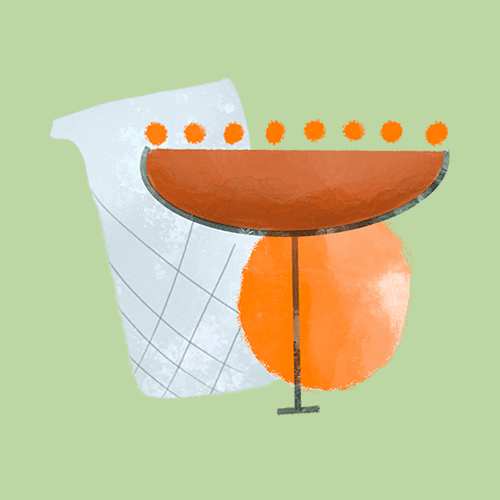 The Sun Also Sets cocktail illustration