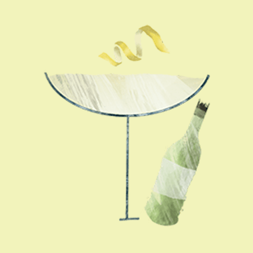 Vesper cocktail illustration