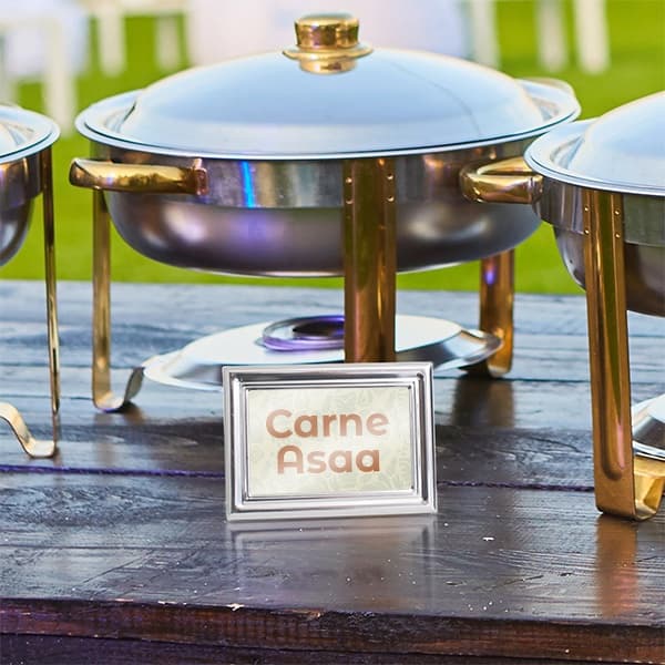 Buffet food sign