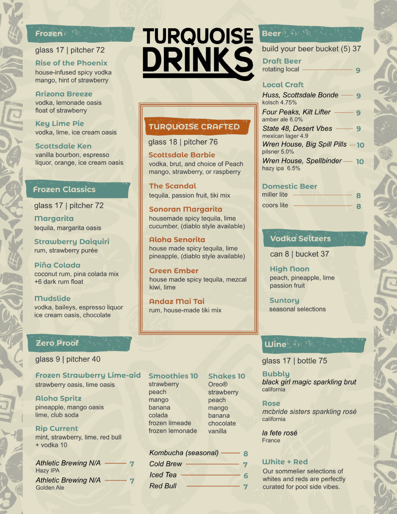 Food & drink menu — page 2