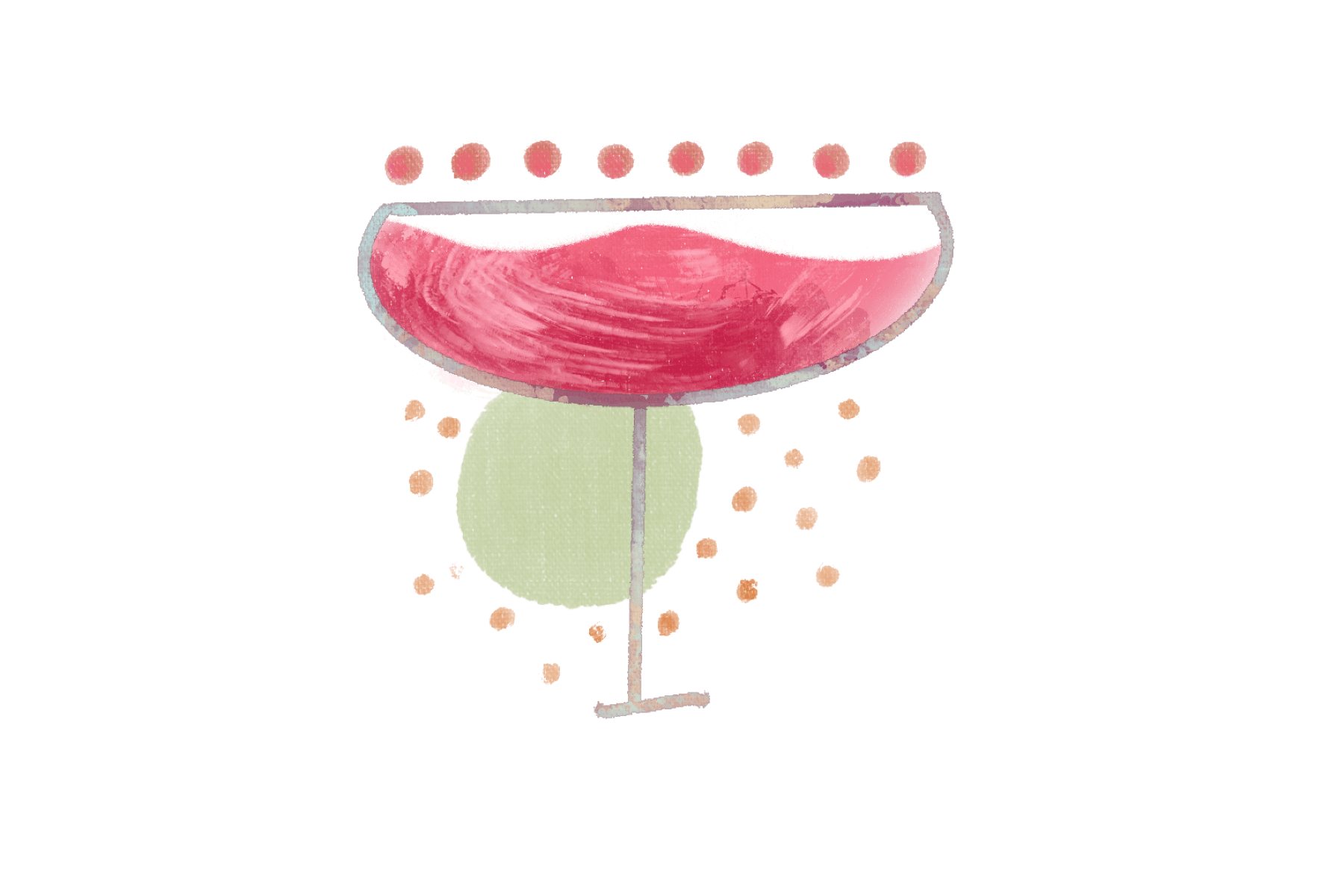 Cosmopolitan cocktail illustration