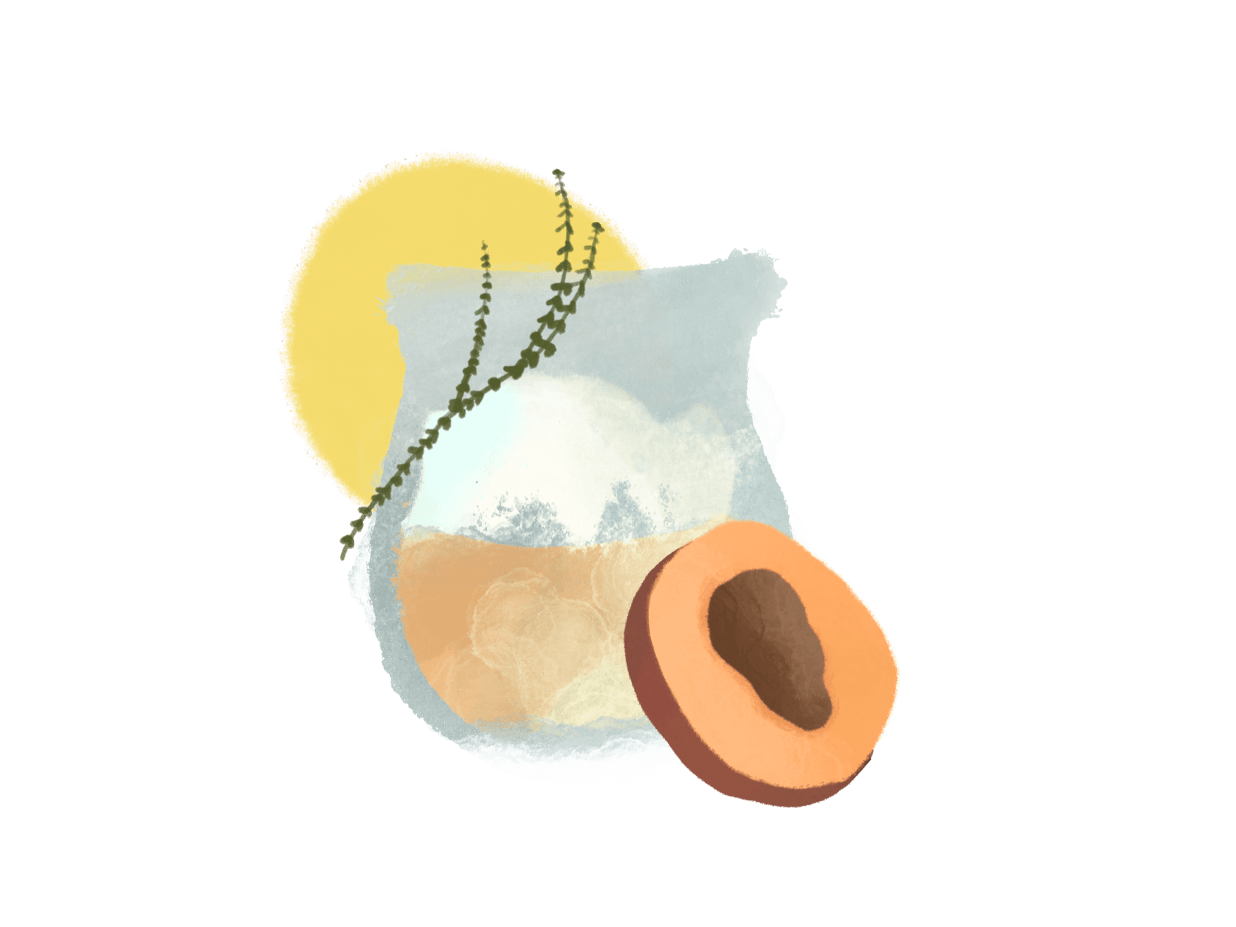 Eudaimonia cocktail illustration
