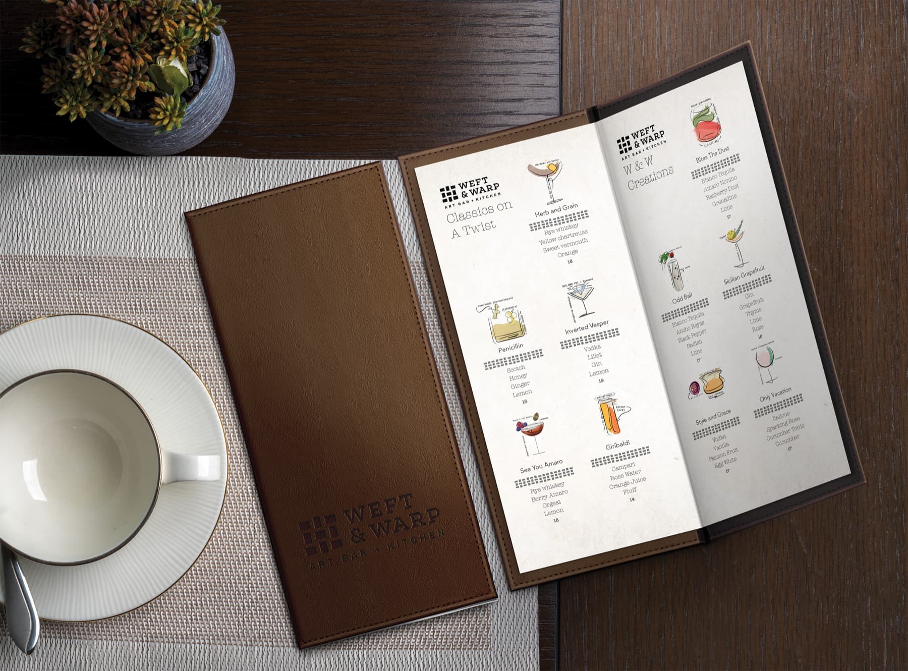 Cocktail menu