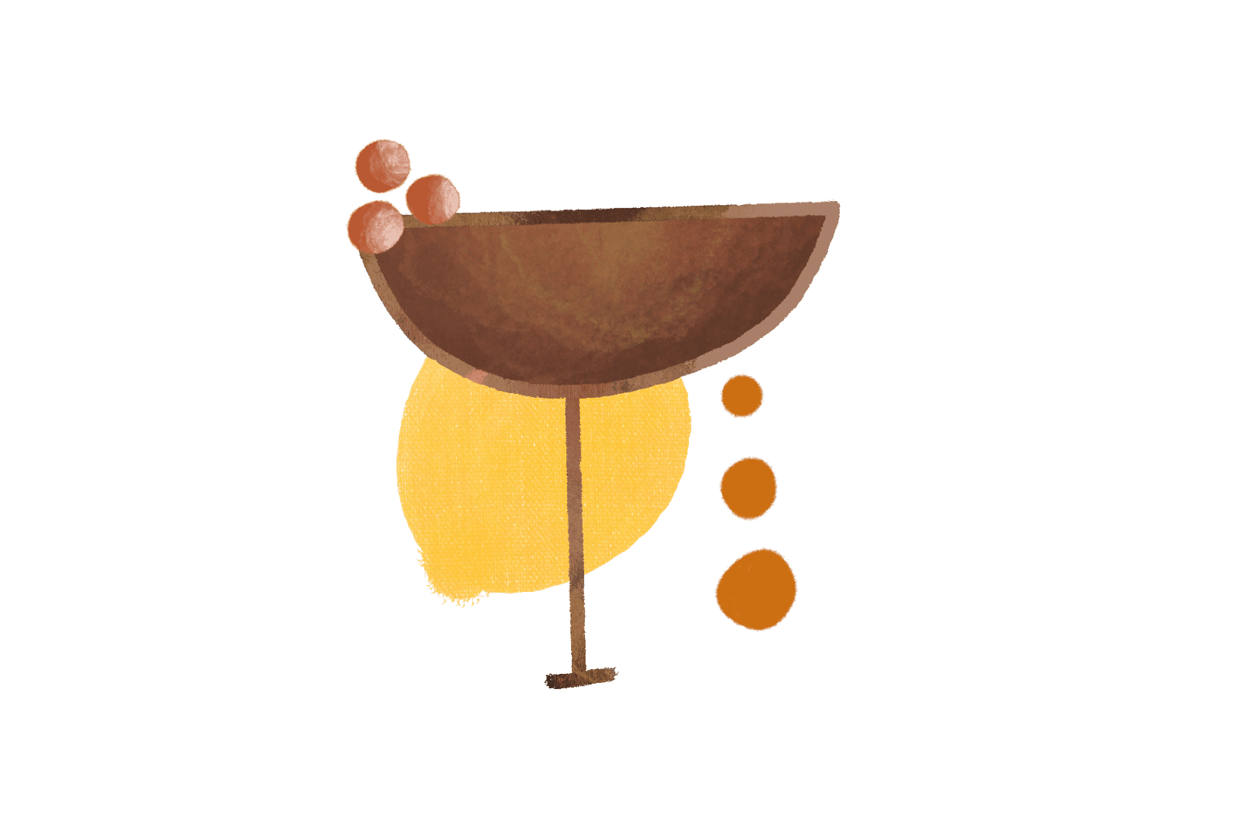 Sidecar cocktail illustration