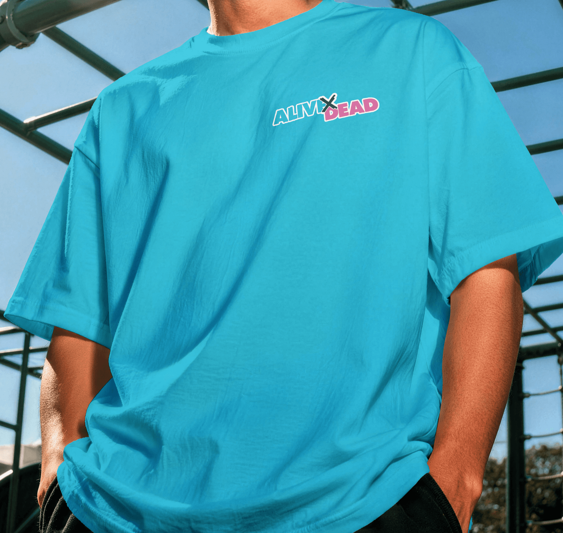 Blue tee — front