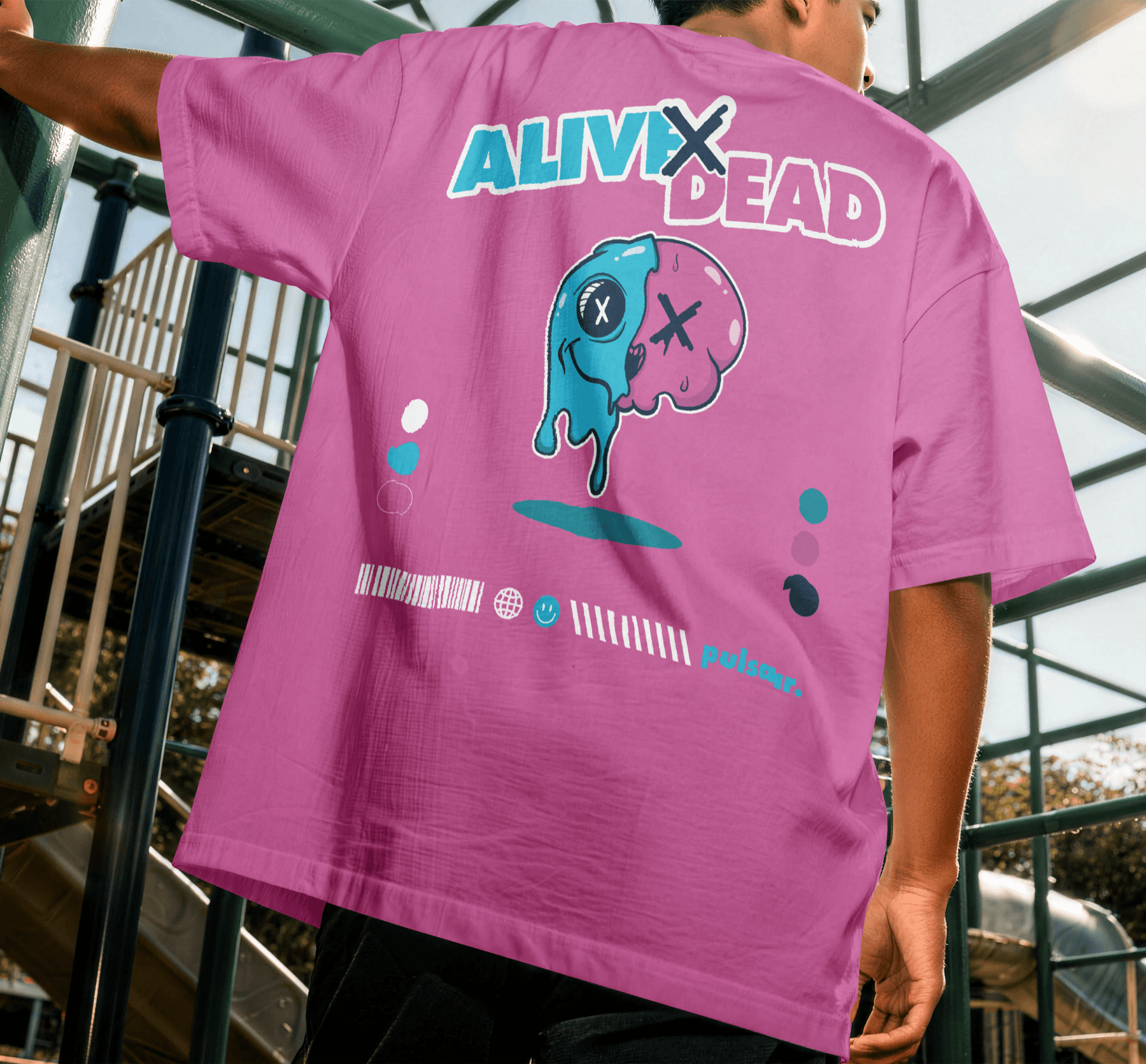 Pink tee — back