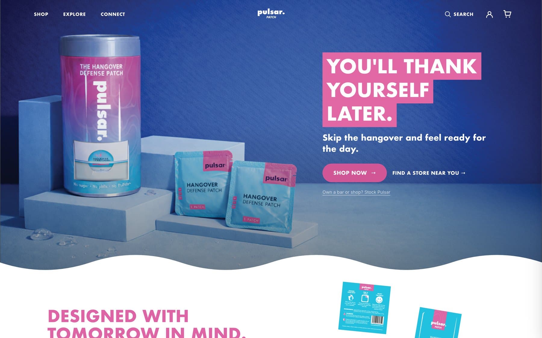 Pulsar website — homepage hero