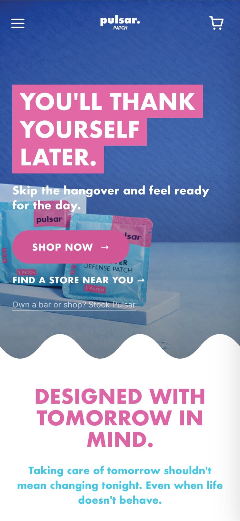 Mobile — homepage